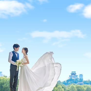 キャッスルガーデンOSAKA ガーデンからは大阪城を見ることができる