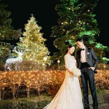 ホテルニューオータニ 正面玄関の大きなツリーは、クリスマスだけのお楽しみ。