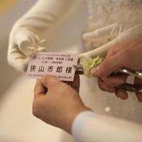 川越プリンスホテル 切符に見立てた席札に
改札鋏を入れご挨拶