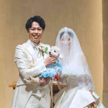 トリフォーリア NAGOYA<エルフラットグループ> 可愛すぎるリングドックがバージンロードをトコトコ歩いておふたりのもとへ…