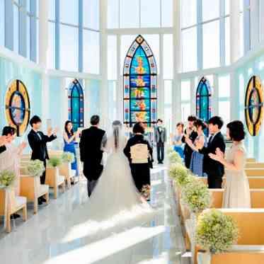 ラ・メゾン Suite 姫路 新婦様のベールもこだわれる程のバージンロードの幅の広さです☆