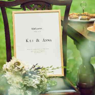 LA POLTO(ラ ポルト) ガーデンに映えるウェルカムボードを使って