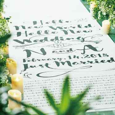 The Liverary(ザ ライヴラリー) バージンロードに、アイルランナーを敷いてオリジナル度をUP