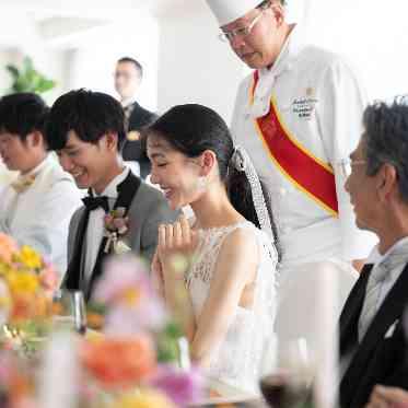 ホテルオークラ東京ベイ 当日のお料理はお二人だけのオリジナルメニュー。シェフがお二人の想いを形にします