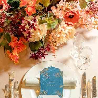 ホテルオークラ東京ベイ 料理長と相談して決めたこだわりのお料理を載せたメニュー表