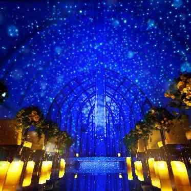 アルマリアン東京 プラネタリムのような幻想的な星空のチャペルは当館人気NO1の演出