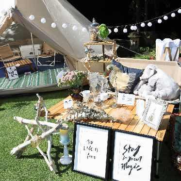 岩崎台倶楽部グラスグラス お気に入りのキャンプグッズを飾ってグランピングウエディング