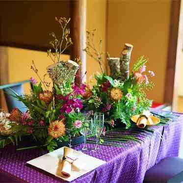 THE 祝言~中村公園記念館~ 装花も専属フラワーアーティストと打合せ。自分達らしいオリジナルのお花を!