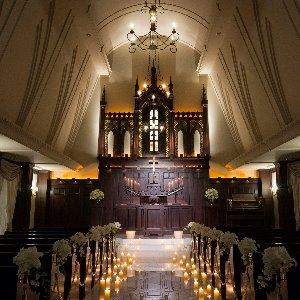 LEDキャンドルを使用したコーディネートも大人気