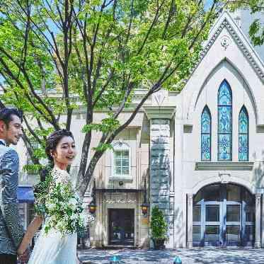 名古屋観光ホテル チャペル館外の撮影は、海外ロケーションにいるかのよう