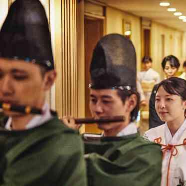 名古屋観光ホテル 挙式会場に入場までは気持ちを整える大切な時間