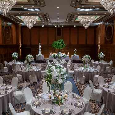 名古屋観光ホテル 白とグリーンを基調にした会場