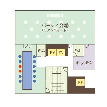 ラグナスイート新横浜　ホテル＆ウエディング ロビーで長卓を使用したご会食のご案内も可能。ロビー会食は会場使用料もお得に。