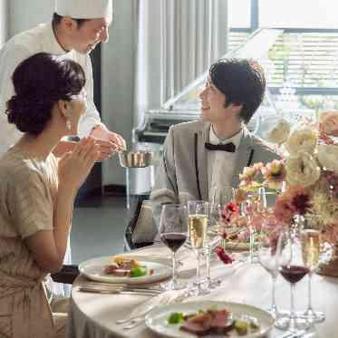 アルカンシエル luxe mariage 名古屋 出来立ての料理をオープンキッチンから!