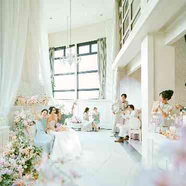 アルカンシエル luxe mariage 名古屋 全天候型テラスの使い方は自由♪人気のデザートビュッフェを楽しむのも◎