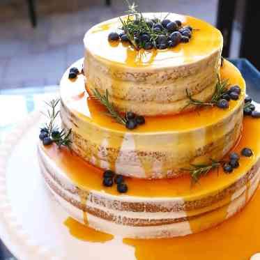 アルカンシエル luxe mariage 名古屋 ドリップケーキではちみつを♪