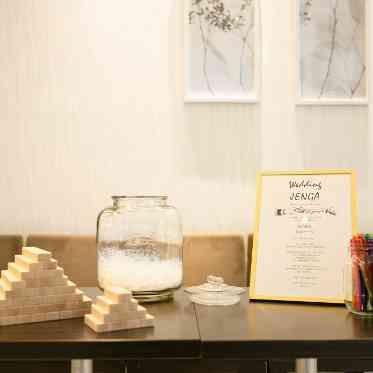 アルカンシエル luxe mariage 名古屋 ジェンガへの寄せ書きメッセージをいただきます