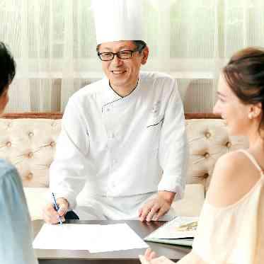 アルカンシエル luxe mariage 名古屋 料理長がおふたりのエピソードを伺ってレシピを考案。