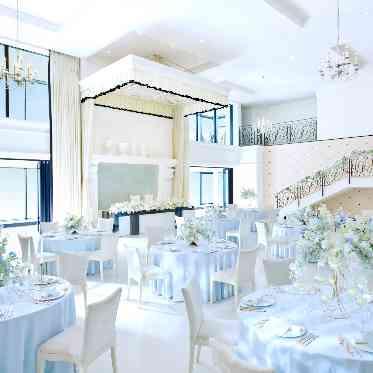 アルカンシエル横浜 luxemariage ブルーのコーディネートでより爽やかな印象に♪