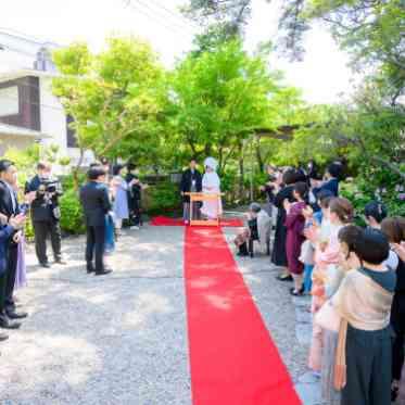 料亭 か茂免 ゲストからの大きな拍手で結婚の承認をいただきました。