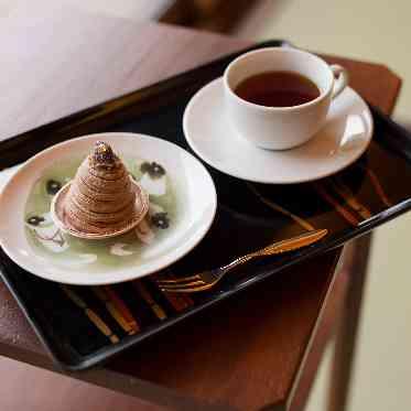 料亭 か茂免 香り豊かなモンブランと紅茶を。