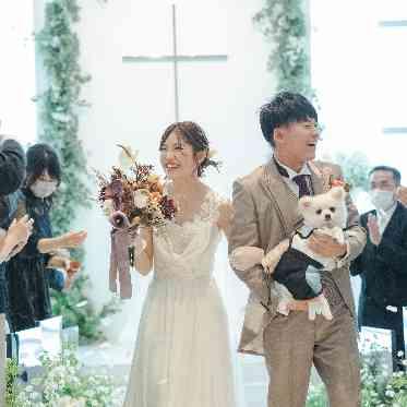 AILE d’ANGE NAGOYA(エル・ダンジュ ナゴヤ) 挙式の時間もワンチャンと一緒に過ごす