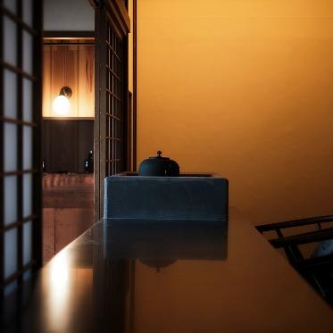 高宮庭園茶寮 茶房もご用意。待合い時にはゲストにこだわりの茶でおもてなし