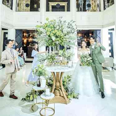 アクアテラス迎賓館(新横浜)/テイクアンドギヴ・ニーズウェディング テラスだけでなくロビーでのウェルカムパーティーもできるから雨天時にも安心