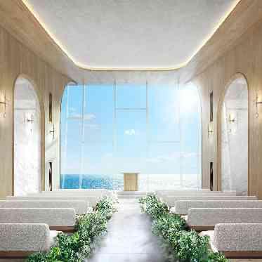 茅ヶ崎迎賓館/テイクアンドギヴ・ニーズウェディング 明るくも上品な大理石と木目の優しさに包まれるチャペル