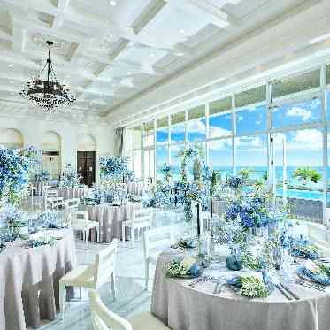 茅ヶ崎迎賓館/テイクアンドギヴ・ニーズウェディング 一面ガラス張りの披露宴会場からも湘南の海を望む全館オーシャンビュー
