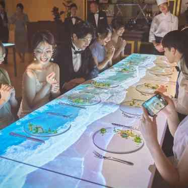 18 （アンウィット) Produced by Casa d' Angela 【大阪の結婚式場で唯一】最新テーブルマッピングのサプライズ演出