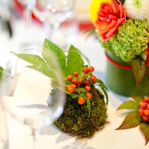 La Grande table de KITAMURA (ラ・グランターブル ドゥ キタムラ) 和風スタイルの会場装花