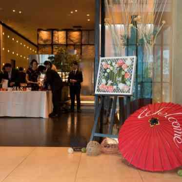 響 風庭 赤坂 入口から貸切の響なら自由なお出迎えアイテムも