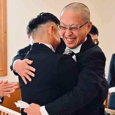 幸せにしてやってください。
はい!幸せにします。