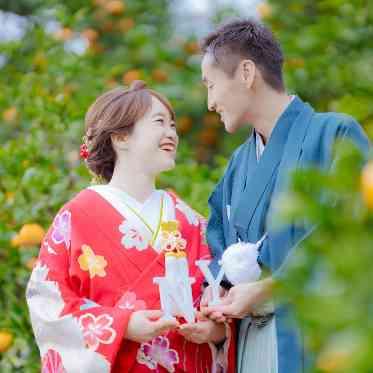 ホテルクラウンパレス浜松 実家のみかん畑での撮影。