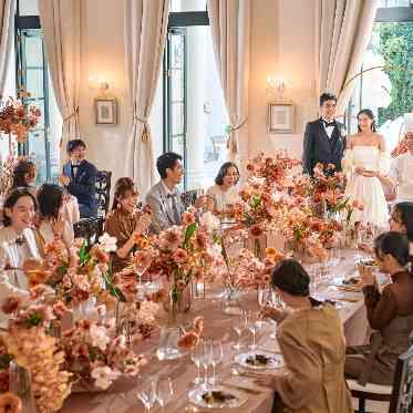 アクアガーデン迎賓館(沼津)/テイクアンドギヴ・ニーズウェディング ピンクを基調とした大人かわいいコーディネート