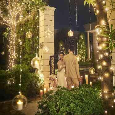 アクアガーデン迎賓館(沼津)/テイクアンドギヴ・ニーズウェディング イルミネーションが灯る夜の時間は幻想的