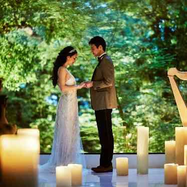 ザ ナンザン ハウス(THE NANZAN HOUSE NAGOYA) ライトアップされた夜のチャペルは幻想的で昼間とは違う雰囲気