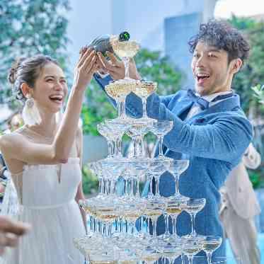 ベイサイド迎賓館(神戸)/テイクアンドギヴ・ニーズウェディング シャンパンタワー