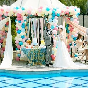 ア・ラ・モードパレ&ザ・リゾート 水辺のガーデン、カトルセゾンはウエルカムパーティやアフターセレモニーもOK