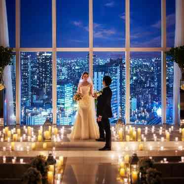 ラグナヴェール プレミア キャンドルを並べた幻想的な空間