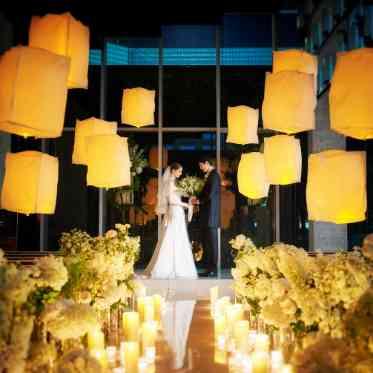 ラグナヴェール大阪(LAGUNAVEIL OSAKA) キャンドルの灯りが幻想的なナイトウエディングもお勧め