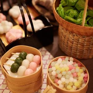 和菓子を使ったデザートビュッフェも人気