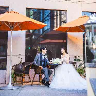 ル・ミディ ひらまつ 外国のカフェのようなロケーション
