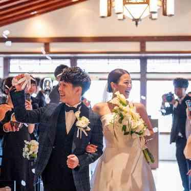 FUNATSURU KYOTO KAMOGAWA RESORT(鮒鶴京都鴨川リゾート) ゲストとの距離感も近い、アットホームな挙式