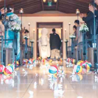 FUNATSURU KYOTO KAMOGAWA RESORT(鮒鶴京都鴨川リゾート) 和に合わせて折り鶴と紙風船シャワー