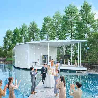 グランドプリンスホテル大阪ベイ チャペル前にてバブルシャワー