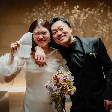 パーティ後のおふたり