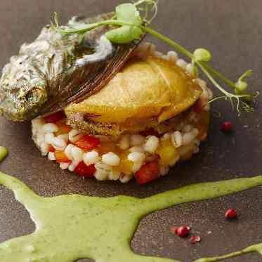 ホテルモントレ銀座  活アワビのステーキ