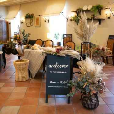 THE MORRIS お2人だけの専用ロビーだから飾り付けも自由自在